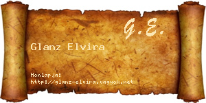 Glanz Elvira névjegykártya